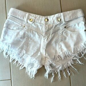 Retrofete white denim shorts size 27
